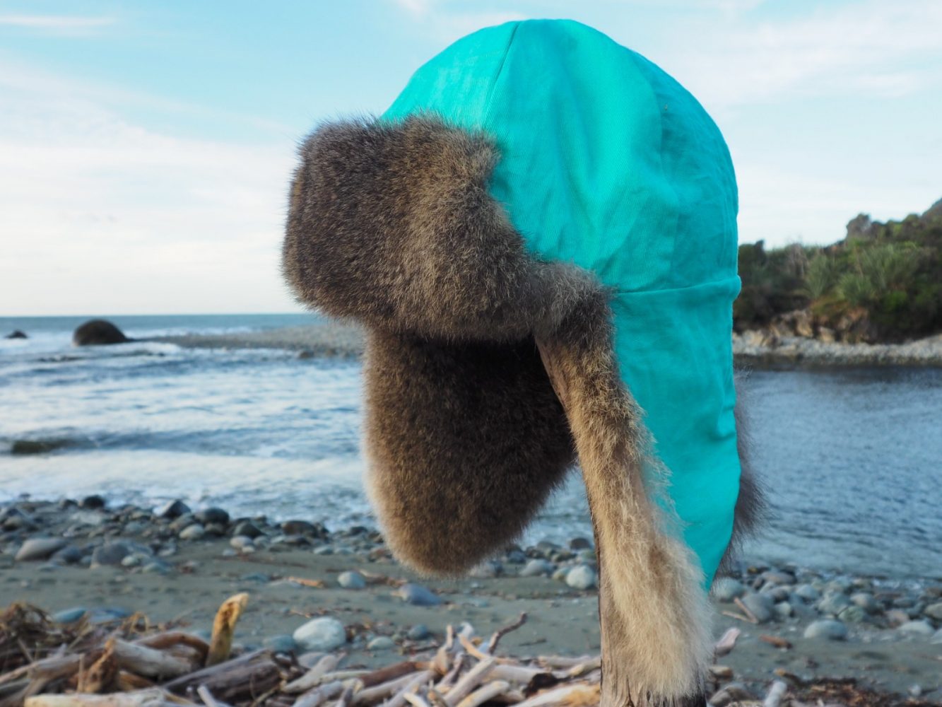Luxury Lime Green Possum Aviator Hat 